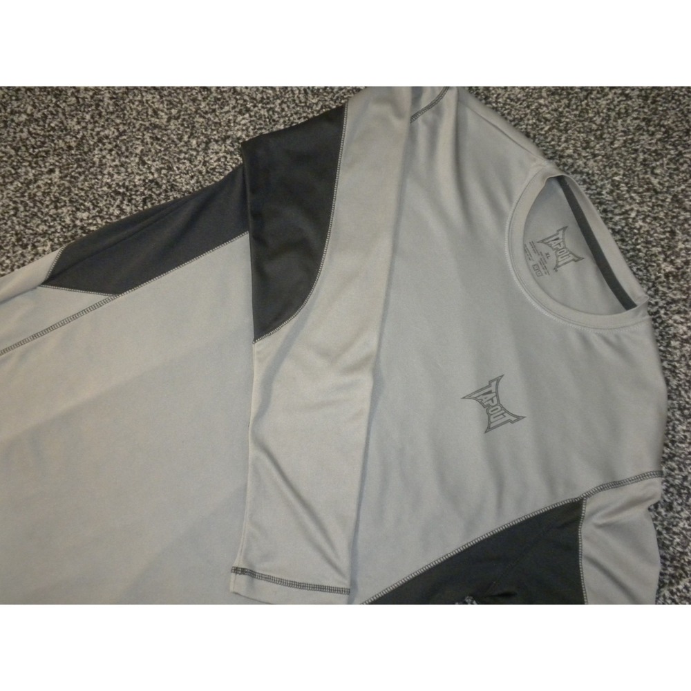 Tapout Shirt Mens XL Gray Black MMA UFC Grappling Jiu‎ Jitsu Long Sleeve